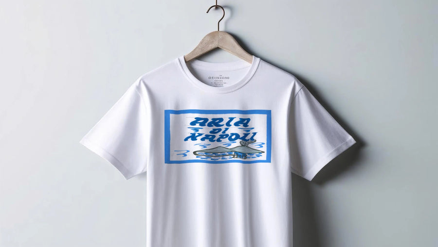 T-shirt Aria di Napoli colore bianca - Numeraio Pasquale