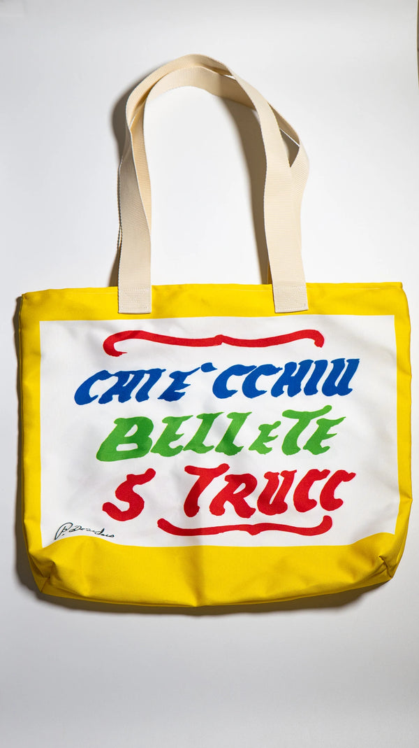 Borsa mare "Chi è cchiù bell' e te s trucc"