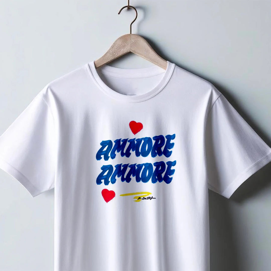 T-shirt Ammore Ammore colore bianca - Numeraio Pasquale